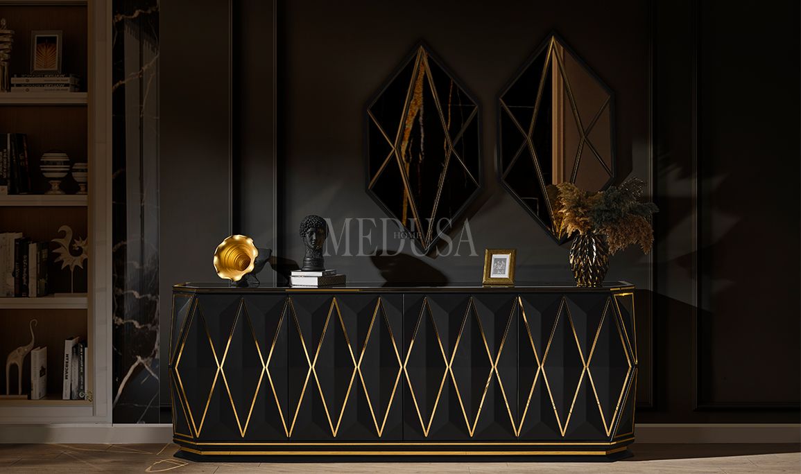 Medusa Home Mobilya - Sanremo Siyah Yemek Odası
