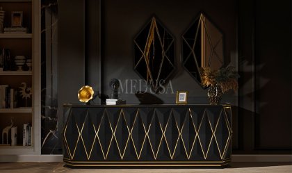 Medusa Home Mobilya - Sanremo Siyah Yemek Odası