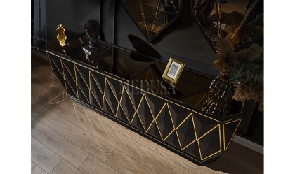 Medusa Home Mobilya - Sanremo Siyah Yemek Odası