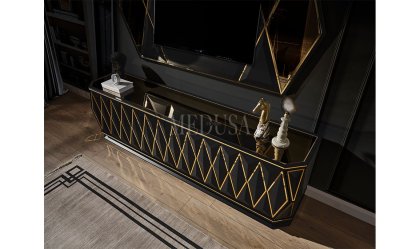 Medusa Home Mobilya - Sanremo Siyah Yemek Odası