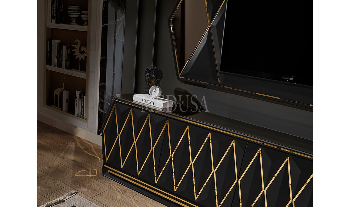 Medusa Home Mobilya - Sanremo Siyah Yemek Odası