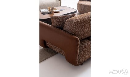 Medusa Home Mobilya - Satin Kiremit Üçlü Koltuk