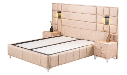 Medusa Home Mobilya - Satin Set Baza Başlık Yatak