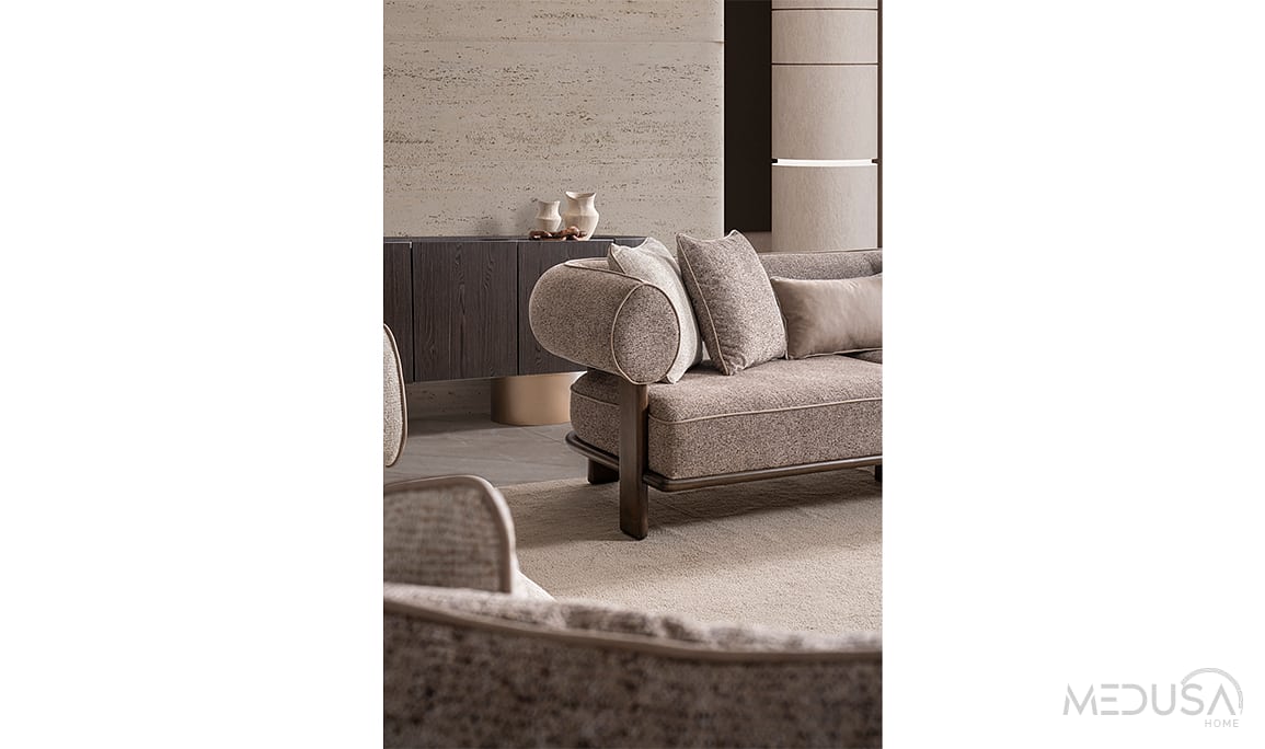 Medusa Home Mobilya - Scout Kahve Üçlü Koltuk