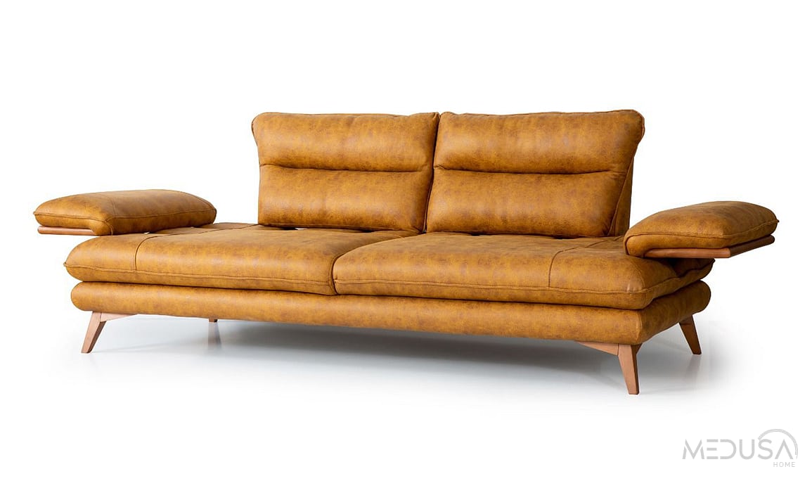 Medusa Home Mobilya - Sedef Hardal Üçlü Koltuk