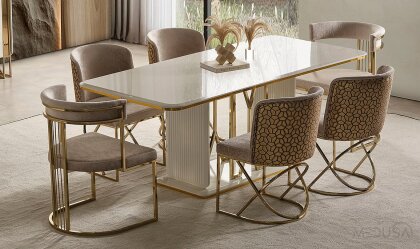 Medusa Home Mobilya - Selux Desenli Sandalye