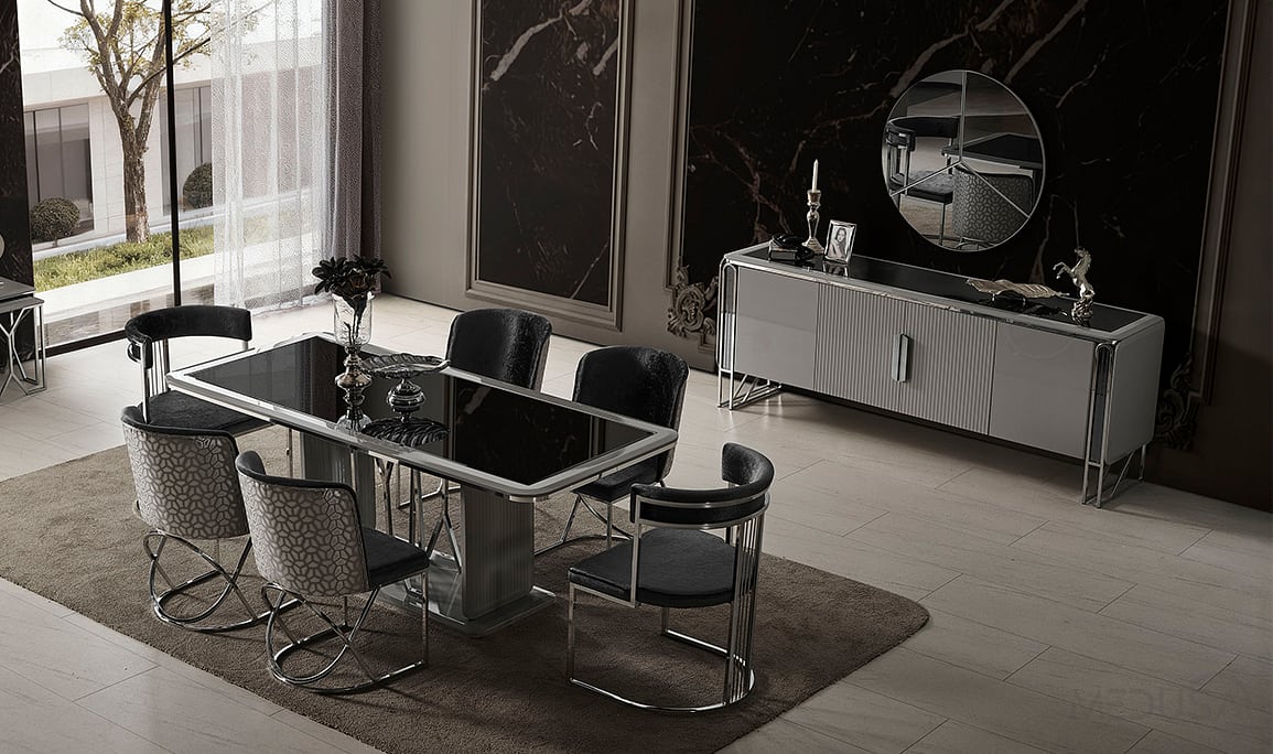 Medusa Home Mobilya - Selux Gri Yemek Odası