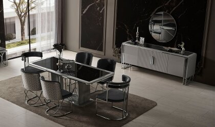 Medusa Home Mobilya - Selux Gri Yemek Odası