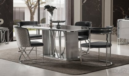 Medusa Home Mobilya - Selux Gri Yemek Odası