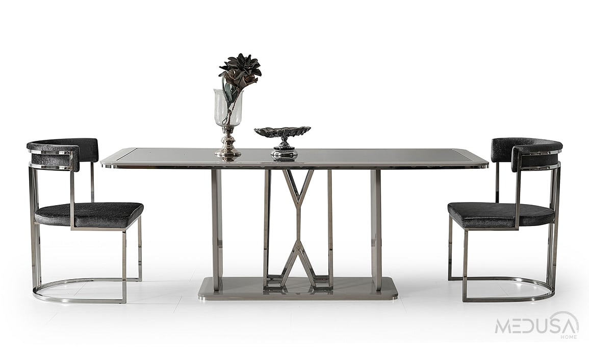Medusa Home Mobilya - Selux Gri Yemek Odası