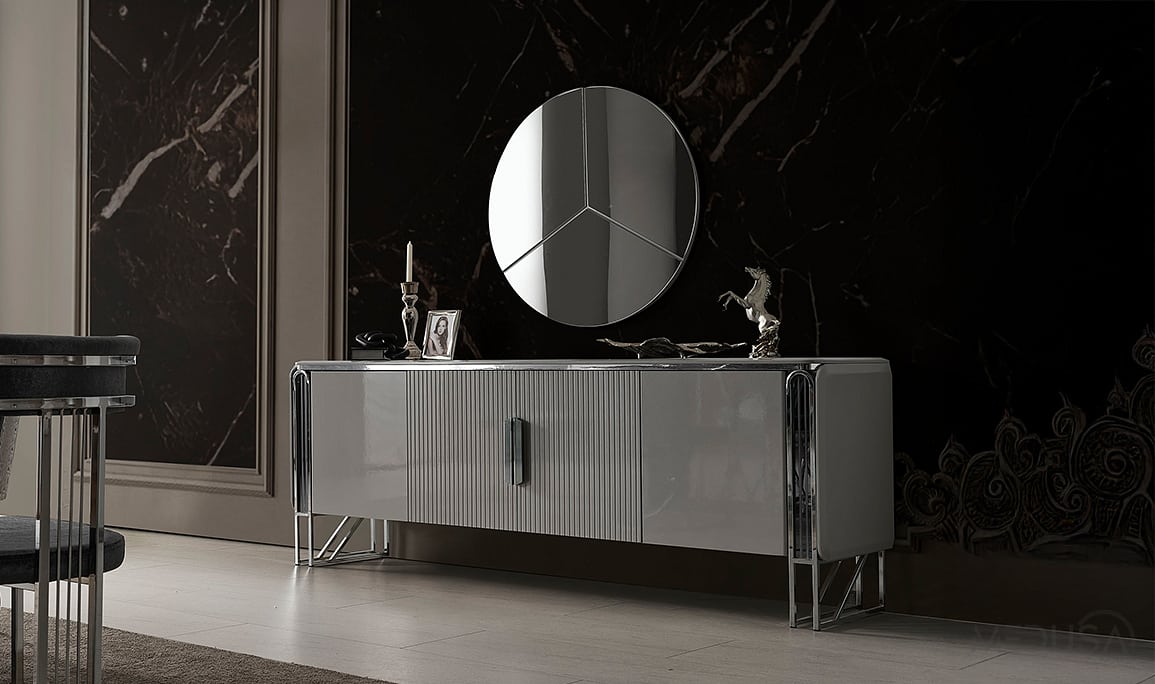 Medusa Home Mobilya - Selux Gri Yemek Odası