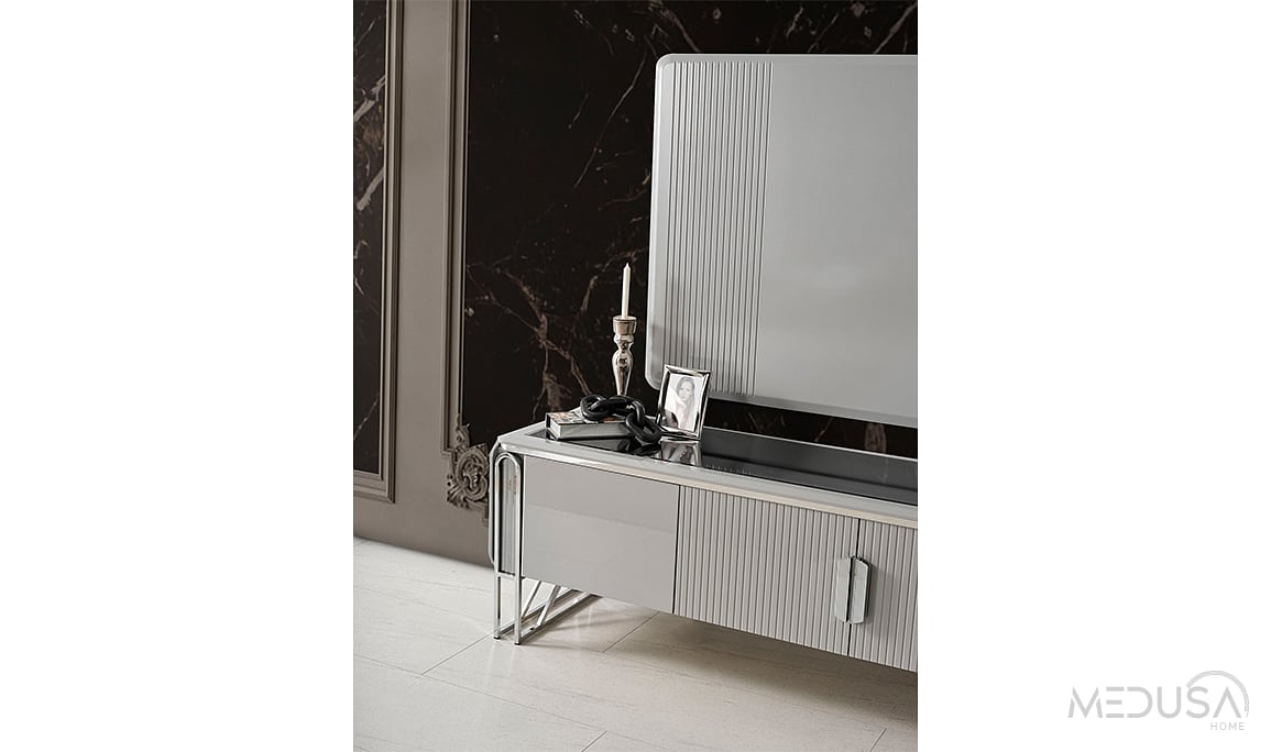 Medusa Home Mobilya - Selux Gri Yemek Odası