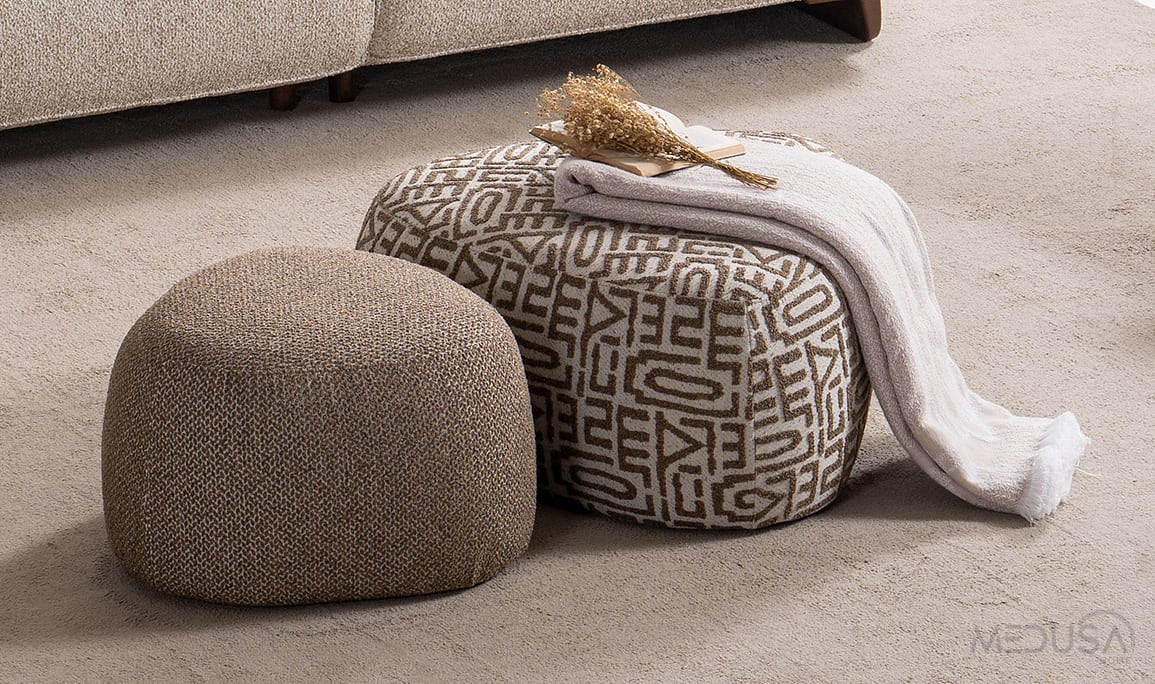 Medusa Home Mobilya - Sera Geo & Terra Puf Seti