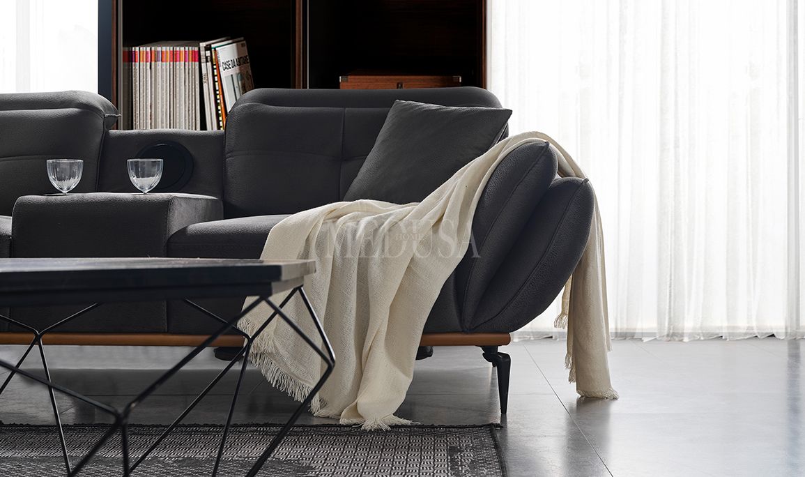 Medusa Home Mobilya - Seray Antrasit Köşe Takımı
