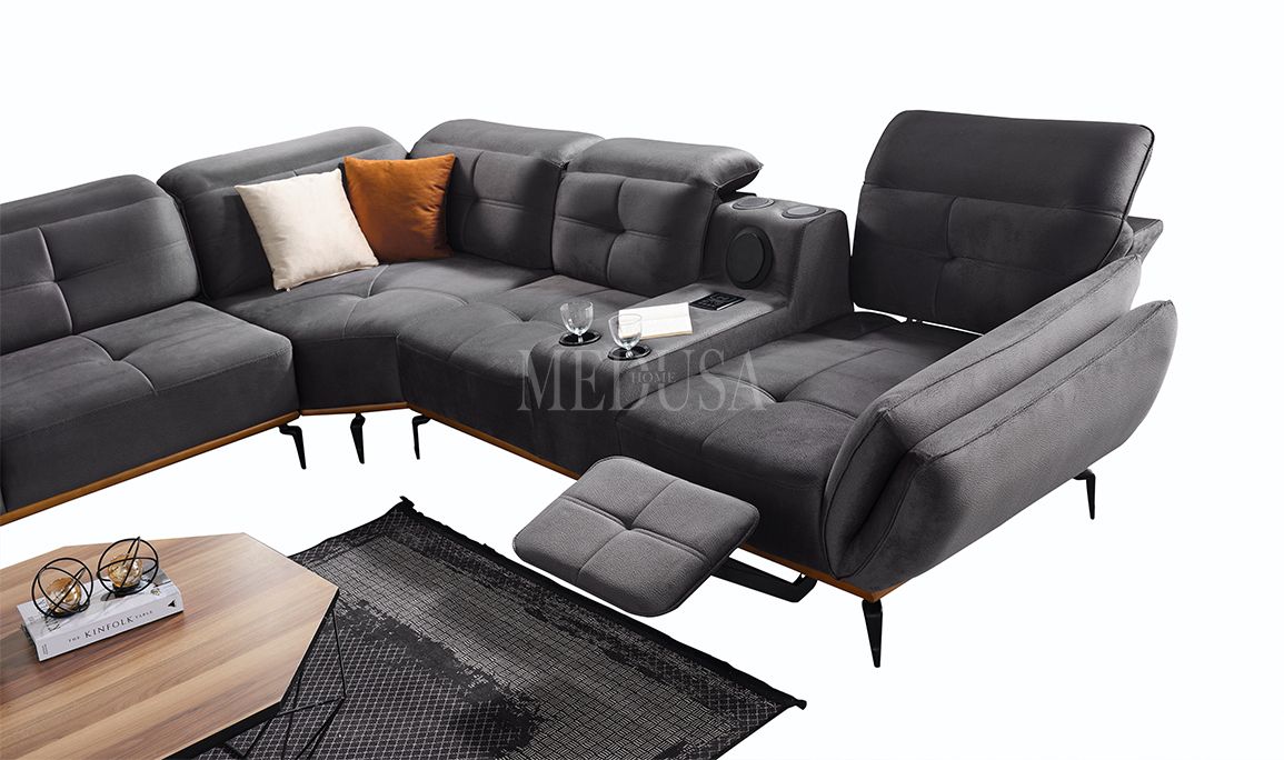 Medusa Home Mobilya - Seray Antrasit Köşe Takımı