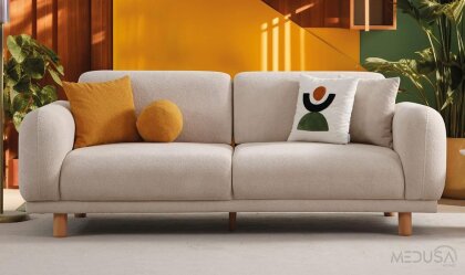 Medusa Home - Seul Krem Üçlü Koltuk Medusa Home - Seul Krem Üçlü Koltuk