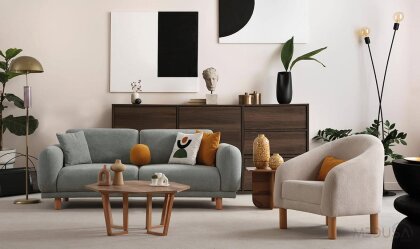 Medusa Home Mobilya - Seul Yeşil Üçlü Koltuk