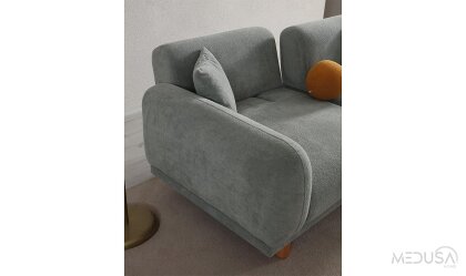 Medusa Home Mobilya - Seul Yeşil Üçlü Koltuk