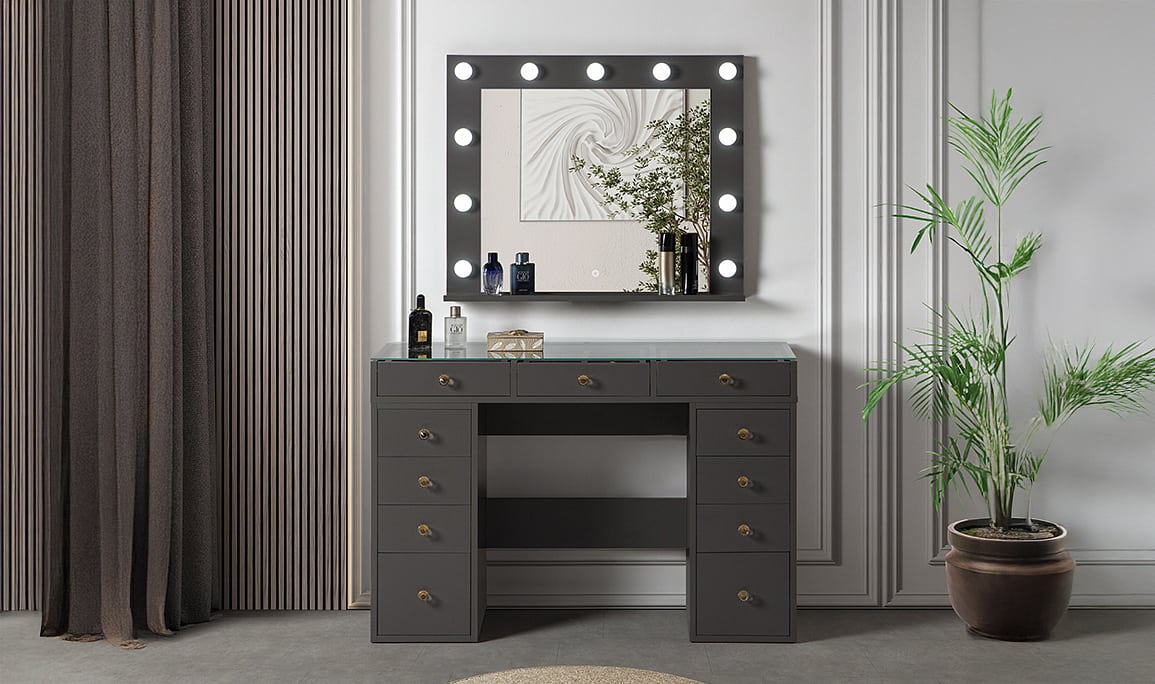 Medusa Home Mobilya - Shine Antrasit Şifonyer