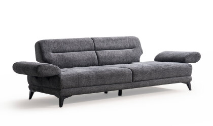 Medusa Home Mobilya - Side Antrasit Üçlü Koltuk