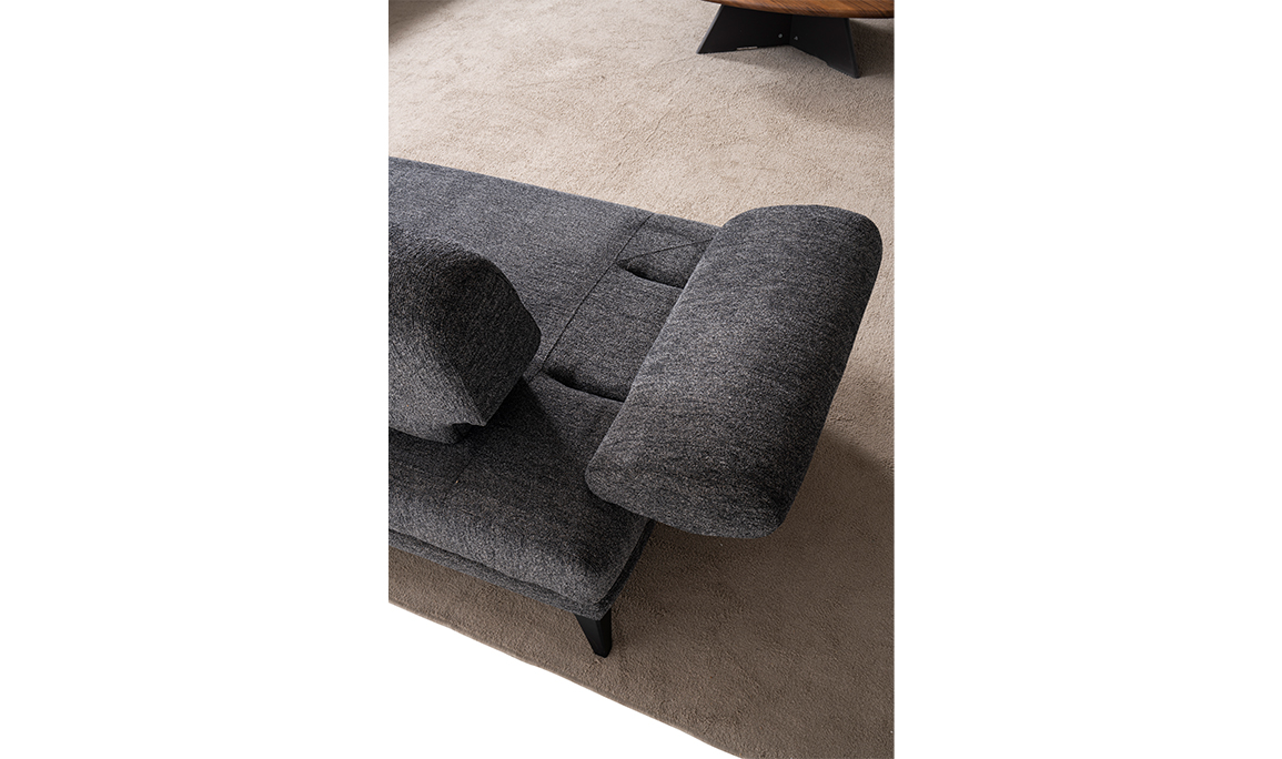 Medusa Home Mobilya - Side Antrasit Üçlü Koltuk