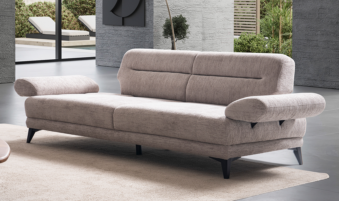 Medusa Home Mobilya - Side Krem Üçlü Koltuk