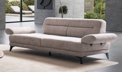 Medusa Home Mobilya - Side Krem Üçlü Koltuk