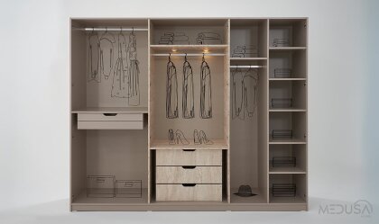 Medusa Home Mobilya - Sidre 6 Kapılı Gardırop