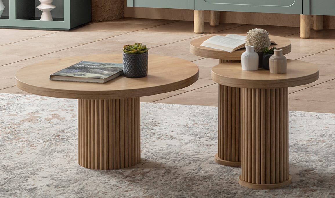 Medusa Home Mobilya - Siena Bohem 2'li Yan Sehpa