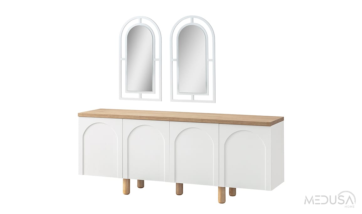 Medusa Home Mobilya - Siena Bohem Beyaz Konsol