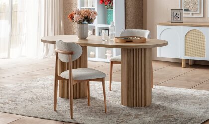 Medusa Home Mobilya - Siena Bohem Beyaz Yemek Odası