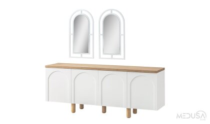 Medusa Home Mobilya - Siena Bohem Beyaz Yemek Odası