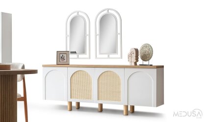 Medusa Home Mobilya - Siena Bohem Beyaz Yemek Odası