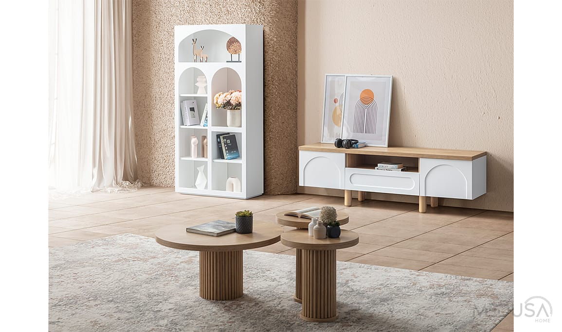 Medusa Home Mobilya - Siena Bohem Beyaz Yemek Odası