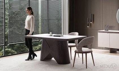 Medusa Home Mobilya - Siena Ceviz Yemek Masası