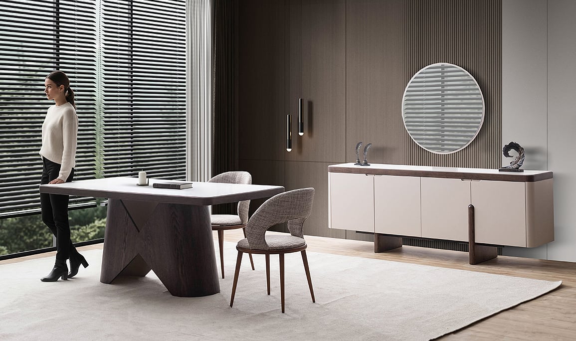 Medusa Home Mobilya - Siena Ceviz Yemek Odası