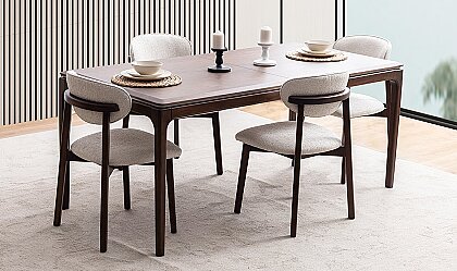 Medusa Home - Siesta Amerikan Ceviz Açılır Yemek Masası