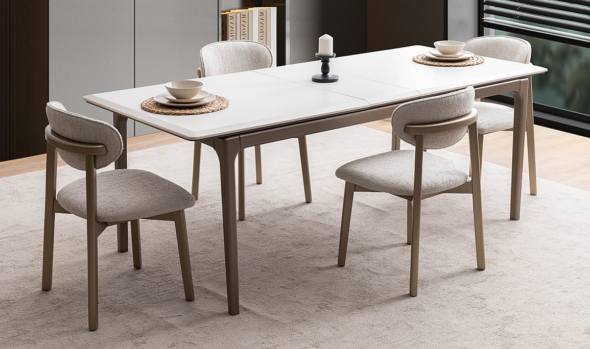 Medusa Home Mobilya - Siesta Bronz Açılır Yemek Masası