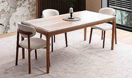 Medusa Home - Siesta Yerli Ceviz Açılır Yemek Masası