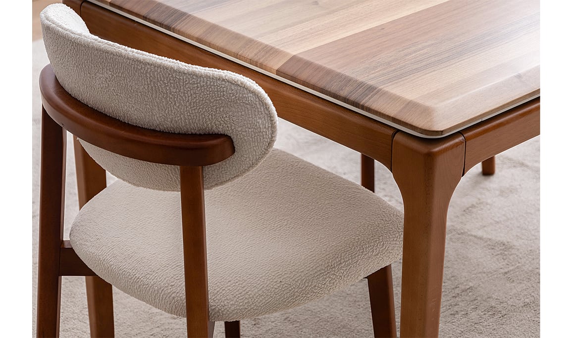 Medusa Home Mobilya - Siesta Yerli Ceviz Açılır Yemek Masası