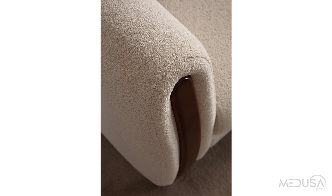 Medusa Home Mobilya - Silvano Beyaz Üçlü Koltuk