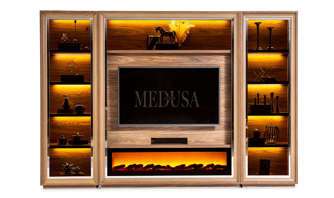 Medusa Home Mobilya - Silverline Şömineli Tv Ünitesi - Medium