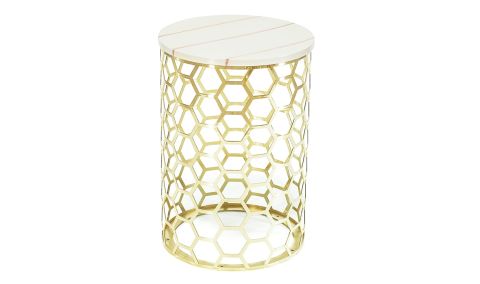 Medusa Home Mobilya - Simge Gold Yan Sehpa
