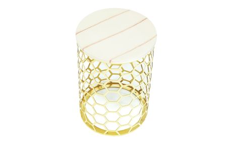 Medusa Home Mobilya - Simge Gold Yan Sehpa