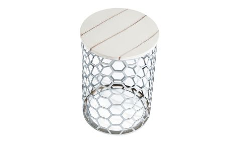 Medusa Home Mobilya - Simge Silver Yan Sehpa