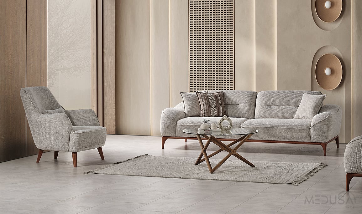 Medusa Home Mobilya - Sista Ceviz Koltuk Takımı