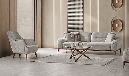 Medusa Home Mobilya - Sista Ceviz Koltuk Takımı