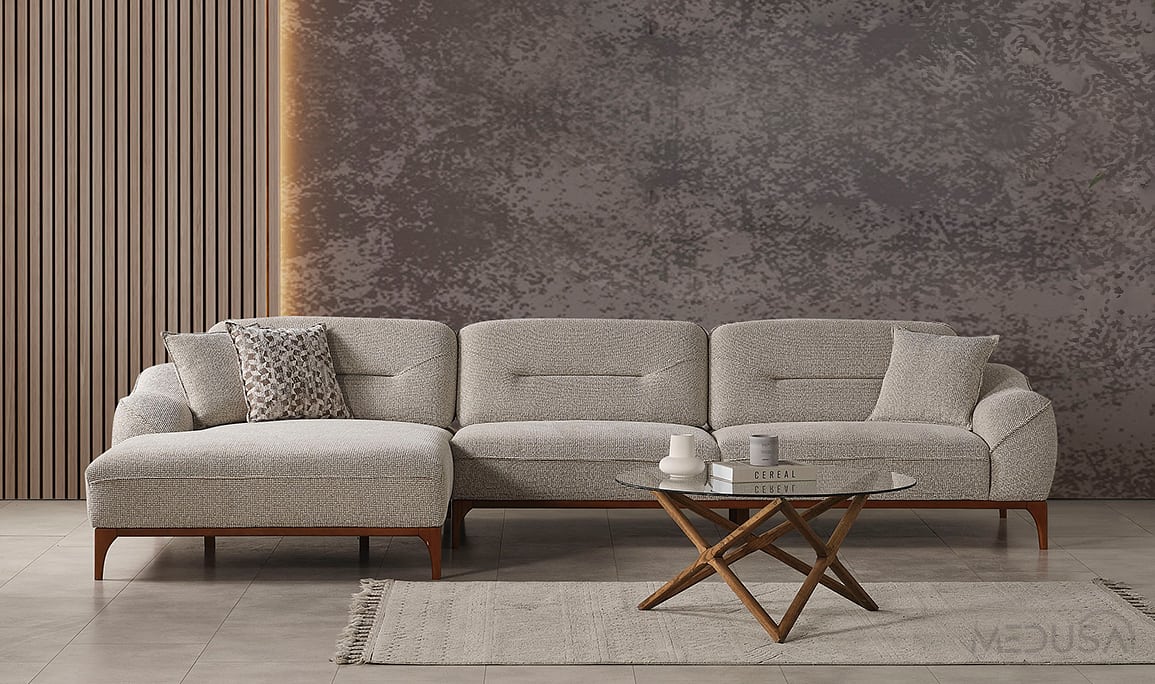 Medusa Home Mobilya - Sista Ceviz Relax Köşe Takımı