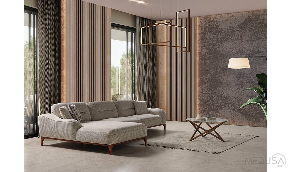 Medusa Home Mobilya - Sista Ceviz Relax Köşe Takımı