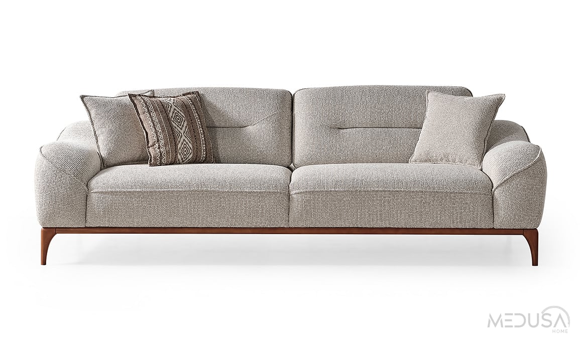 Medusa Home Mobilya - Sista Ceviz Üçlü Koltuk